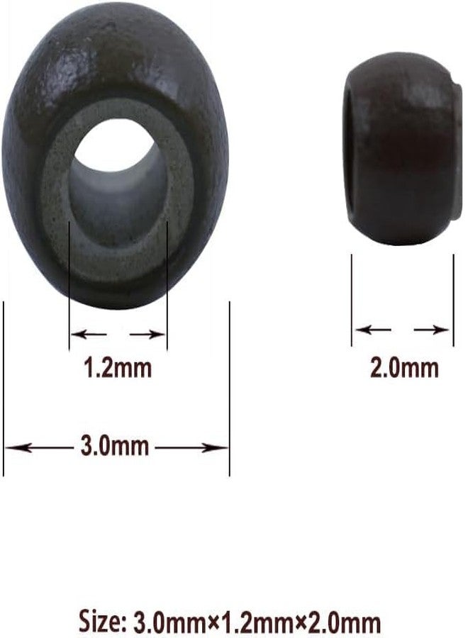 YTBYT 200 Pcs 3.0mm Silicone Lined Beads Nano Beads for Hair Extensions Copper Nano Ring for Nano Tip Extension (Black) - Image 3